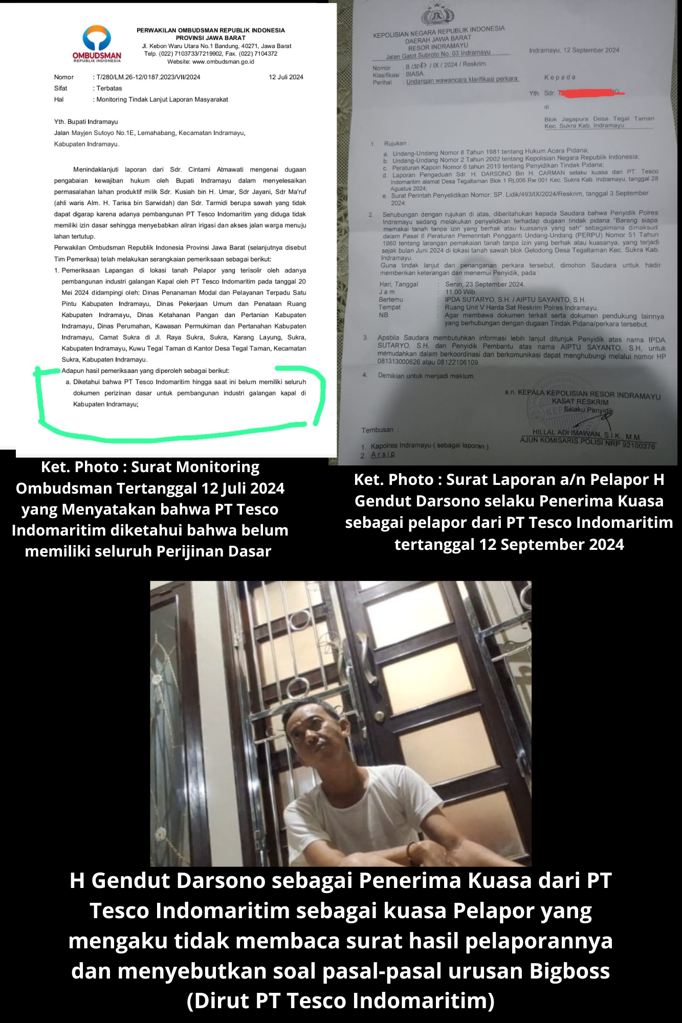 Keterangan Photo Surat Monitoring Ombudsman Tertanggal 12 Juli 2024 yang M_20240923_020954_0000